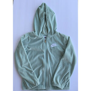 Nike Kids Zipper Jacket Girls 5–6 YRS Athletic Sports Green